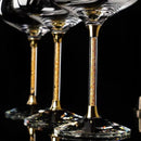 Taça Vidro de Cristal de Folhas de Ouro Premium Carpetino - Carpetino