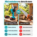 Mini motosierra vs. sierra de mano